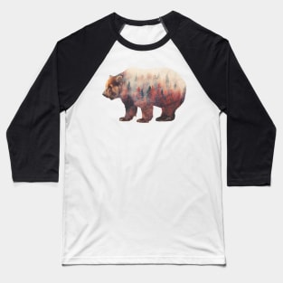 Bear - Double Exposure Baseball T-Shirt